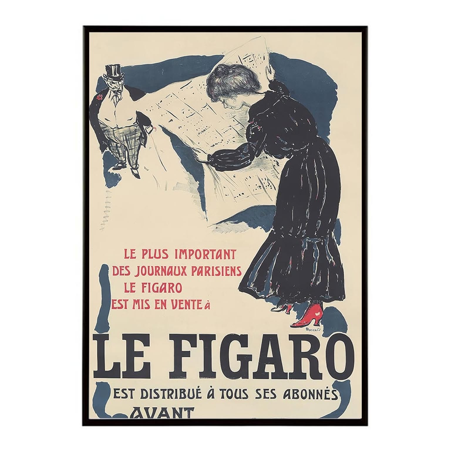 EFPI Le_Figaro超古いポスター 復刻 デジタルリマスター 古典