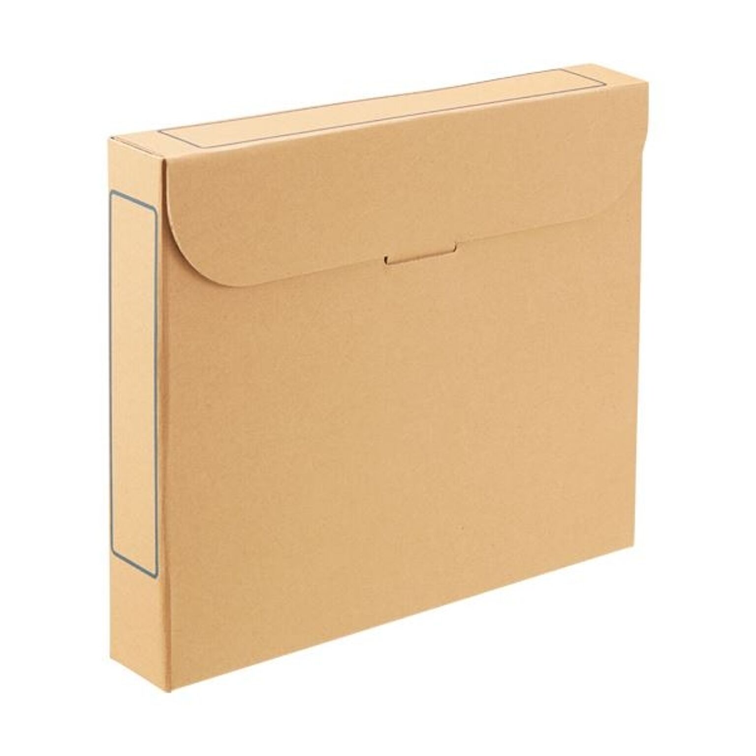 (まとめ) TANOSEE ファイルボックス A4背幅53mm ナチュラル 1パック(5冊)  【×10セット】