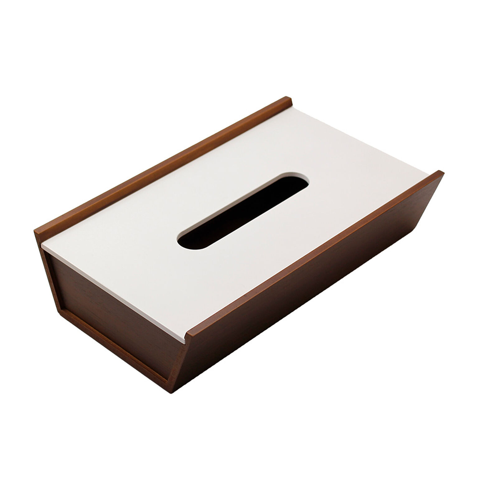 ヤマト工芸 choco block ティッシュケース 木製 日本製 卓上 置き型 裏表 ウォールナット YK12-002