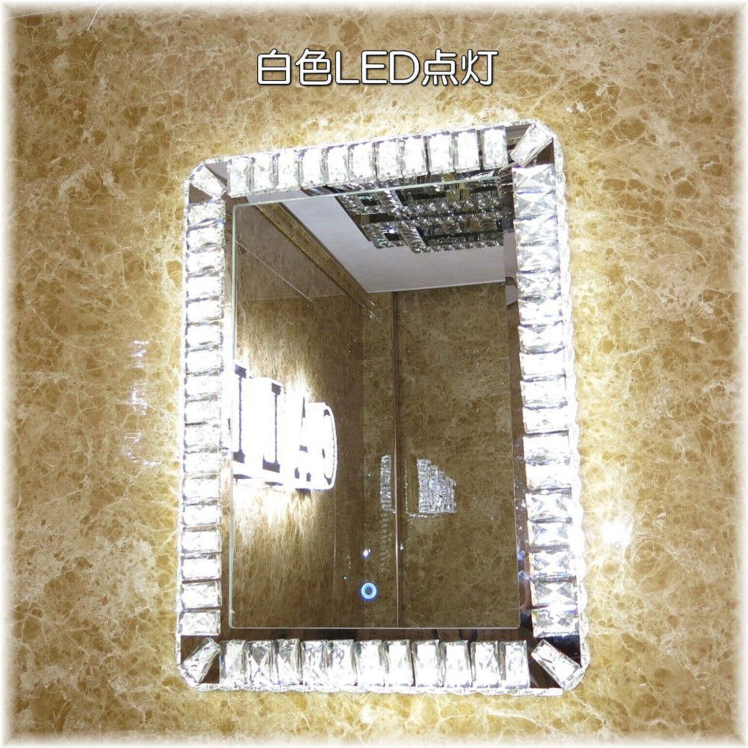 洗面鏡 化粧鏡 トイレ鏡 浴室鏡 クリスタルミラーシリーズ（四角形）：スーパークリアーミラー （超透明鏡） シンプルタイプ 壁掛け鏡 - 2