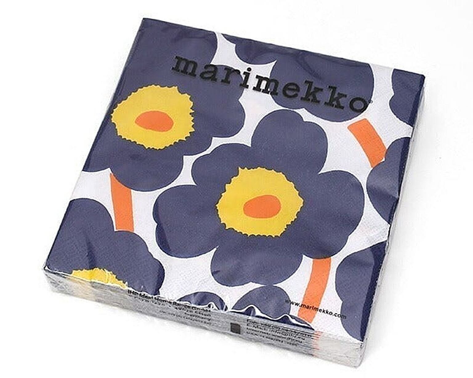 マリメッコ ペーパーナプキン ウニッコ ダークブルー 33x33cm 20枚入り marimekko UNIKKO