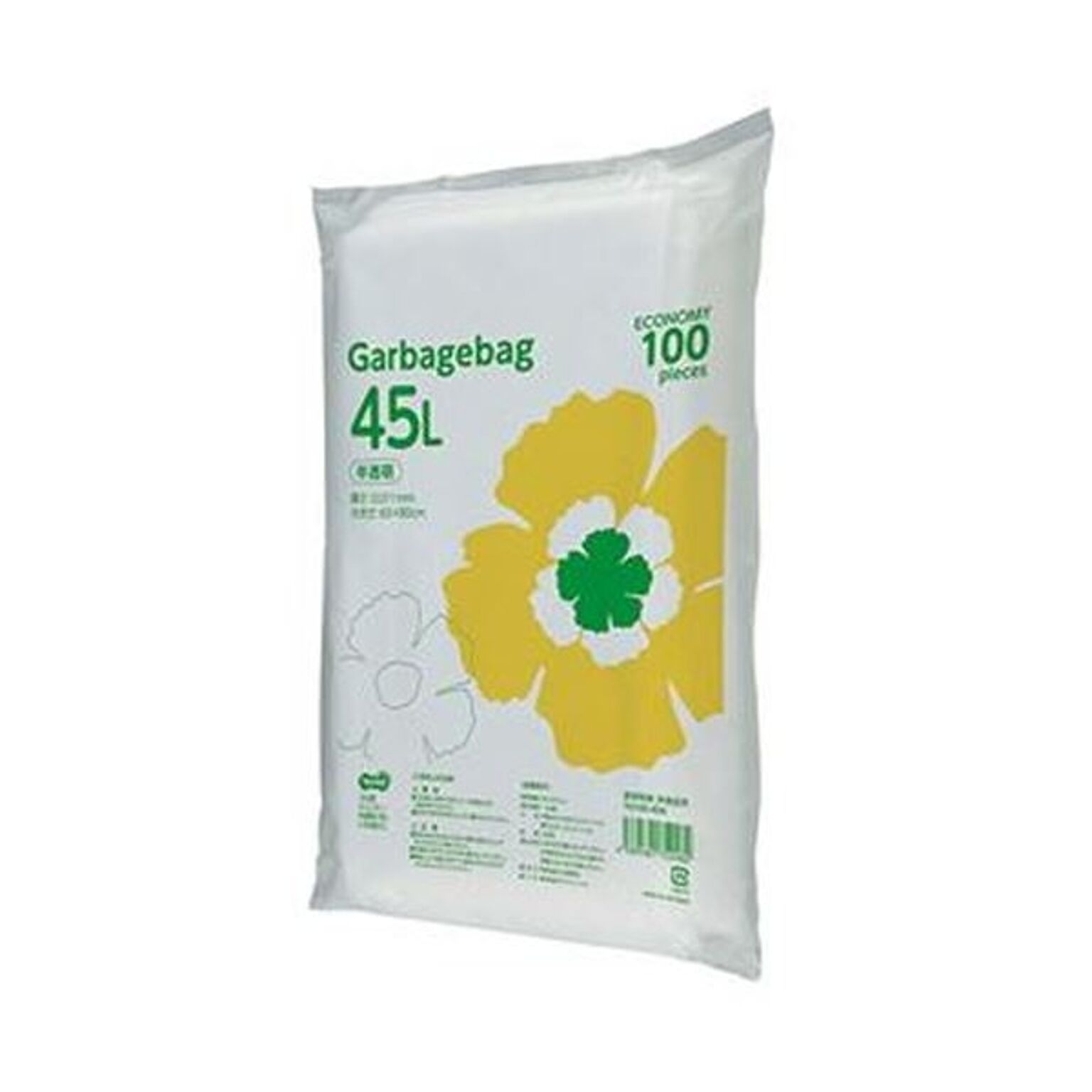 （まとめ）TANOSEE ゴミ袋エコノミー 半透明 45L 1セット（1000枚：100枚×10パック）【×3セット】