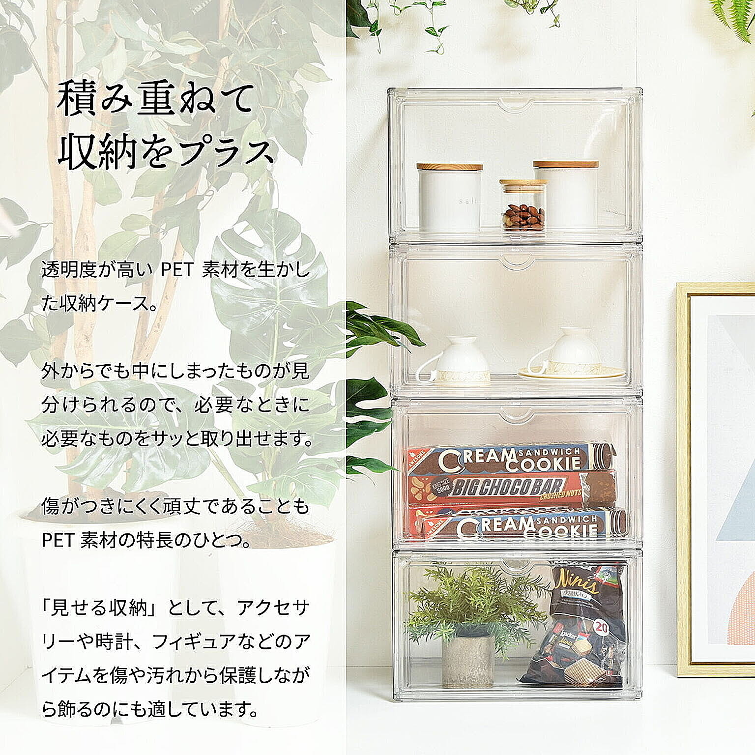 LifeStyleFunFun クリアボックス 6個セット 透明 ディスプレイ
