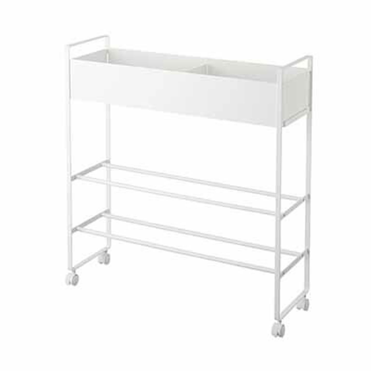 tower タワー(山崎実業) キャスター付き玄関収納ラック Rolling Entryway Storage Shelf 玄関ラック シューズラック 玄関収納 キャスター付き