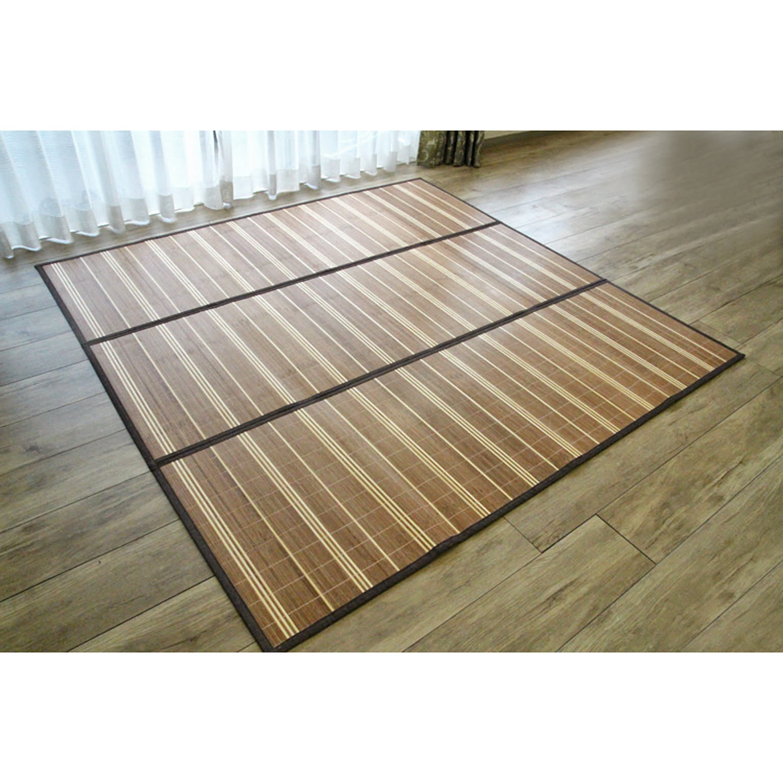 竹ラグ ストリシア natural taste bamboo rug　ブラウン