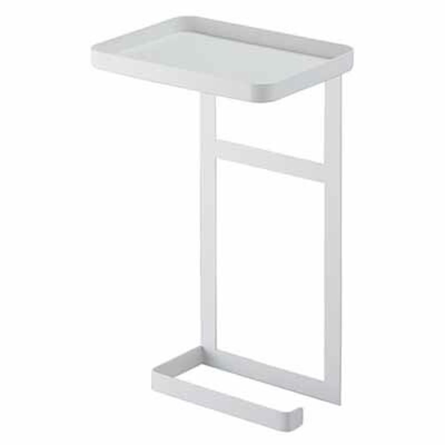 tower タワー(山崎実業) トイレットペーパーホルダー上ラック(2段) タワー TOILET PAPER HOLDER RACK トイレ収納 トイレ収納棚 芳香剤置き 追加収納 増設収納