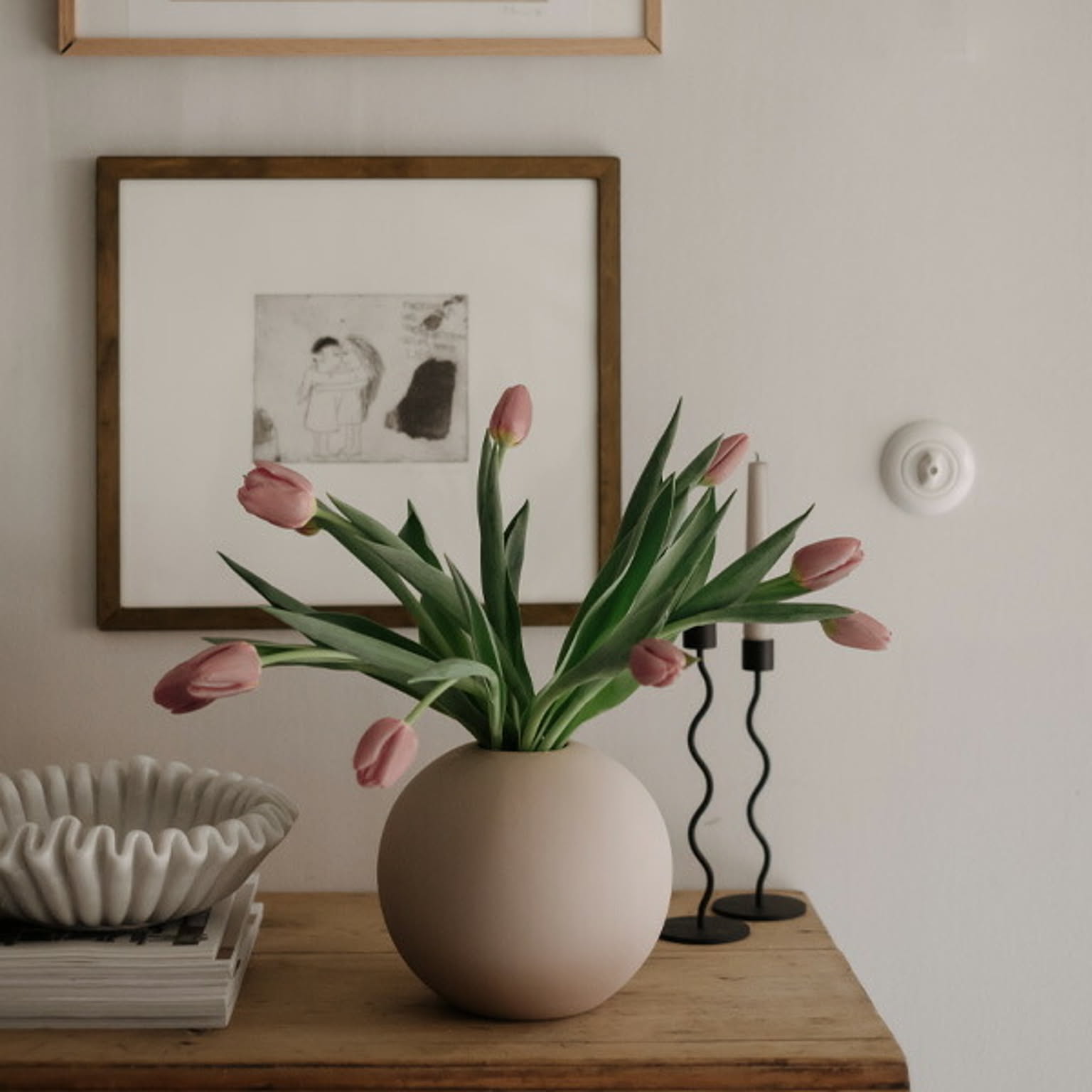 Cooee Design Frodig フラワーベース 花瓶 グレージュ・サンド 楽天