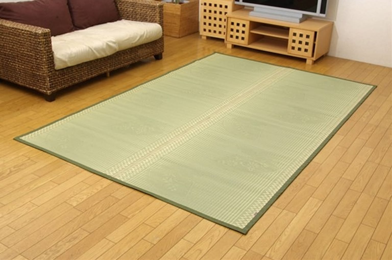 純国産 イ草花ござカーペット 本間3畳 約191×286cm - 通販 | 家具と