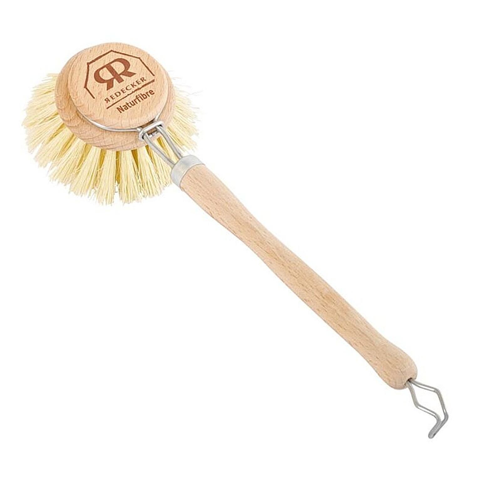 木柄付きキッチンブラシ 5cmかため（植物繊維）- Dish Washing Brush Φ5cm-