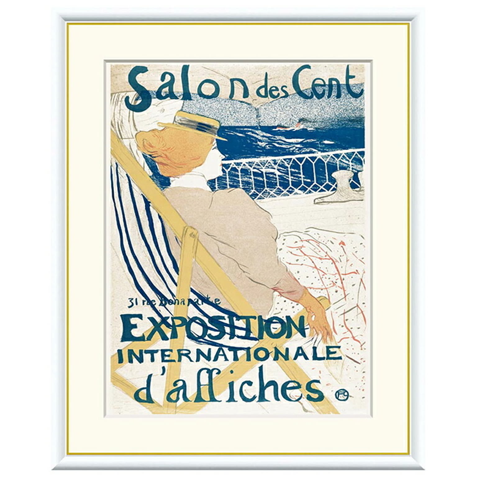 額絵 54号室の女船客 アンリ・ド・トゥールーズ＝ロートレック 52x42cm