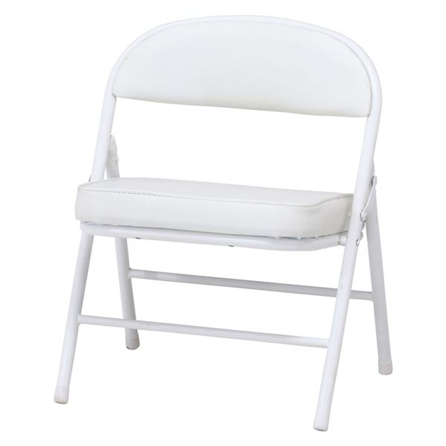 折りたたみ椅子 折り畳み椅子 幅43cm ホワイト 4個セット スチール 折りたたみワイドチェア リビング ダイニング【代引不可】