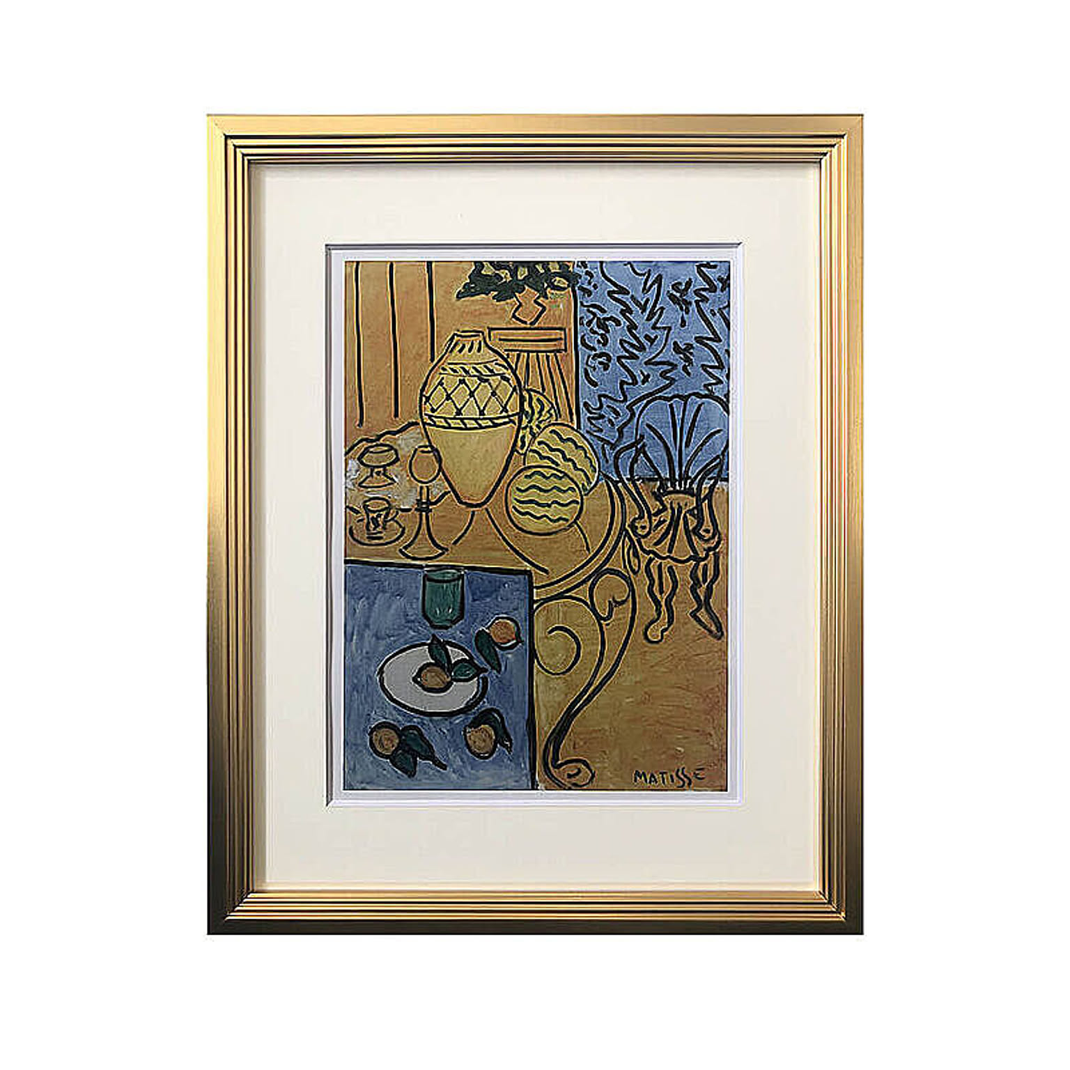 マティス 「Interior in Yellow and Blue」額付 楽天市場】アートフレーム Henri Matisse Interior in Yellow