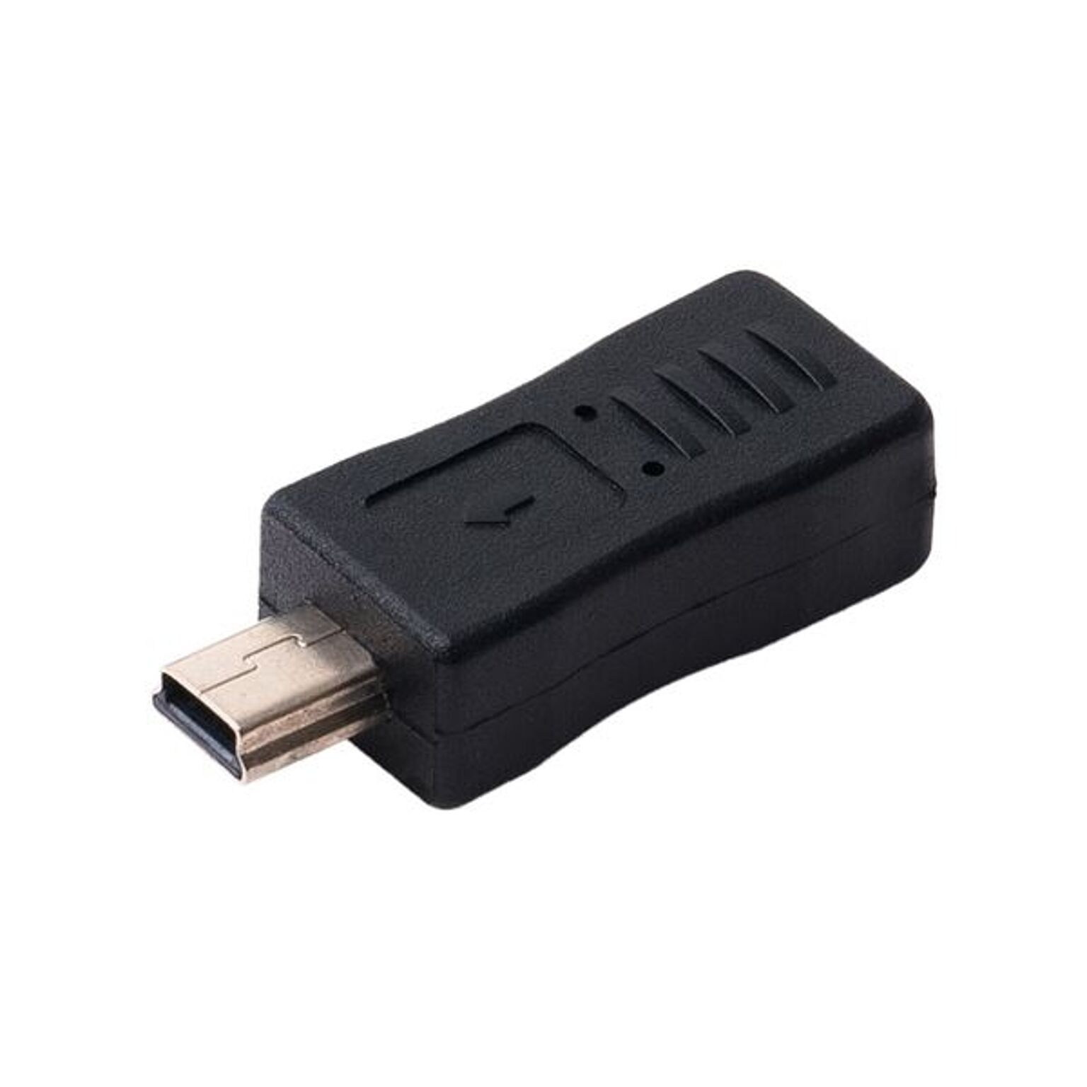 （まとめ） ミヨシ USB2.0 microB-miniB コネクタ変換アダプタ ブラック USA-MCMI 【×10セット】