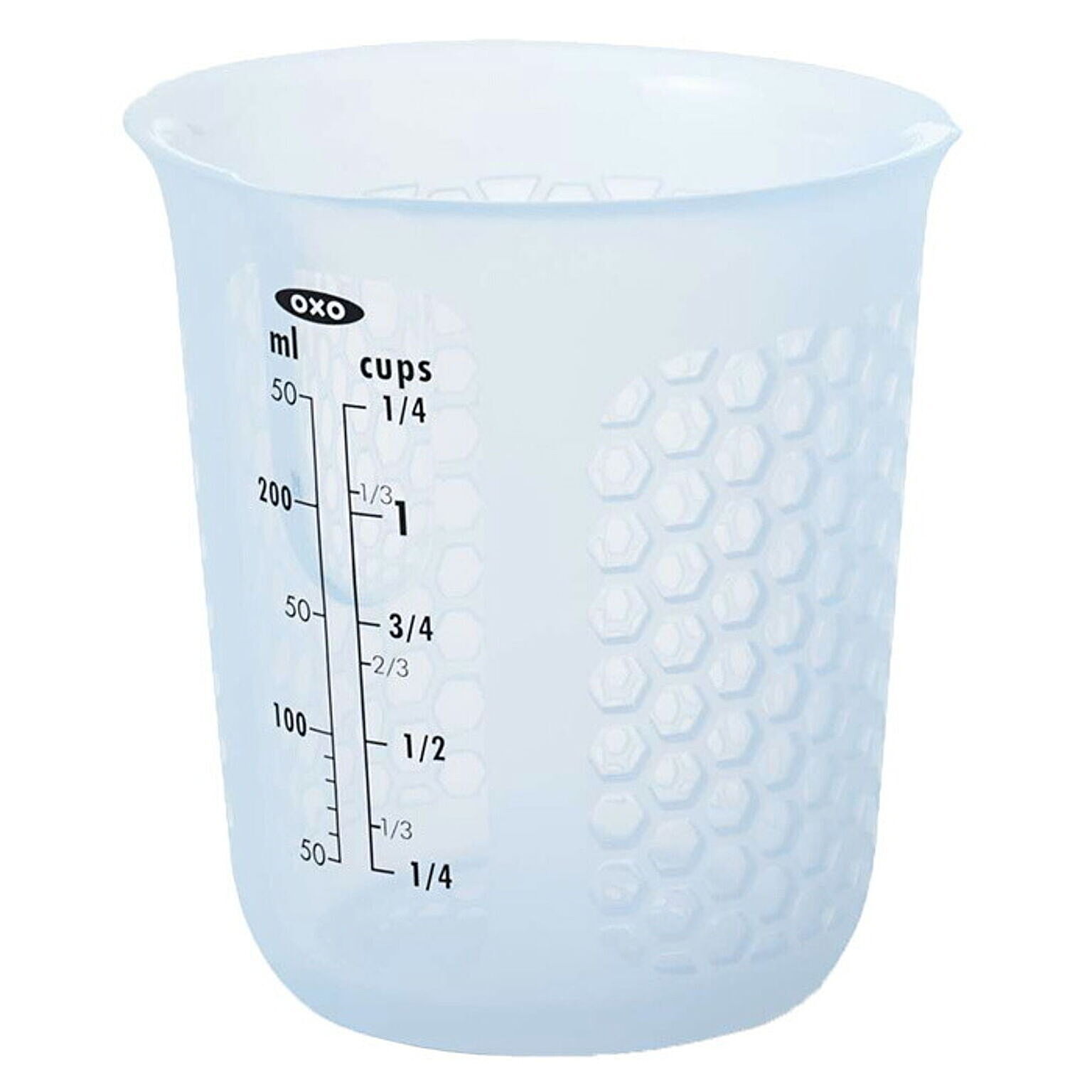 OXO オクソー シリコンメジャーカップ（小）250ml  計量カップ ハニカム構造 耐熱 電子レンジ対応 食洗器対応 キッチン用品 11161100