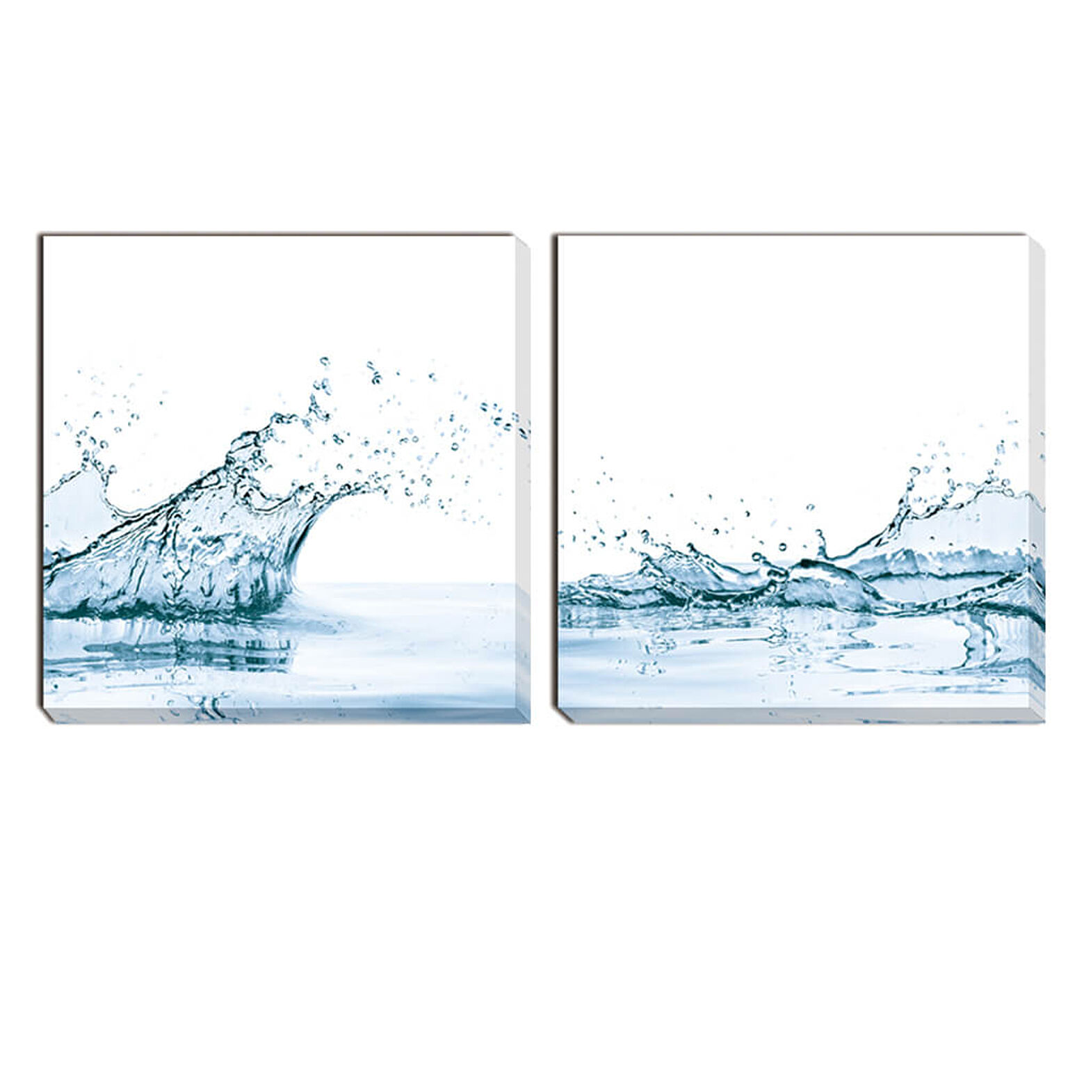 Art Panel water spiash with reflection isolated 2枚セット アートパネル m13034