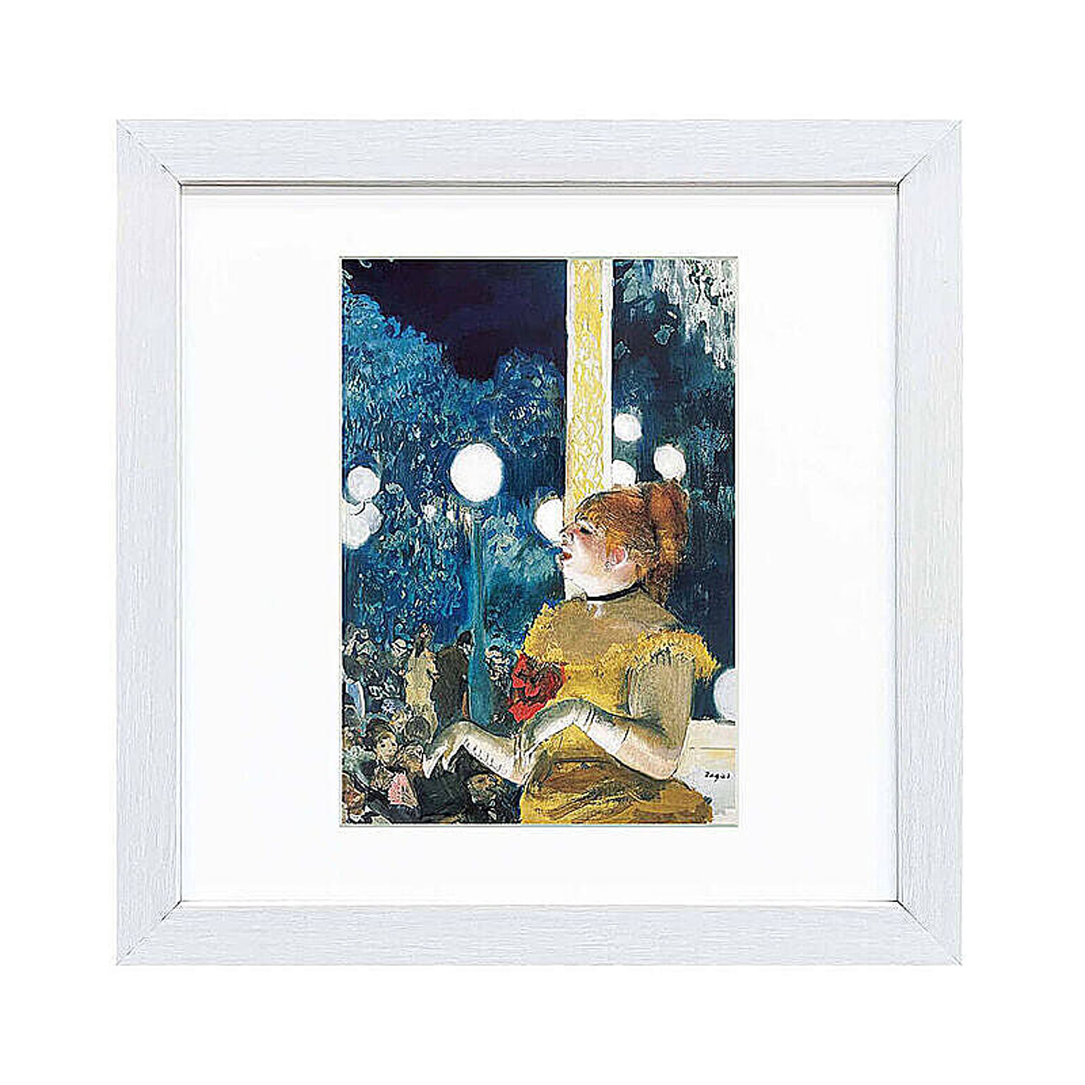Edgar Degas（エドガー ドガ） カフェ・コンセールにて：犬の歌 アートポスター（フレーム付き） m11540