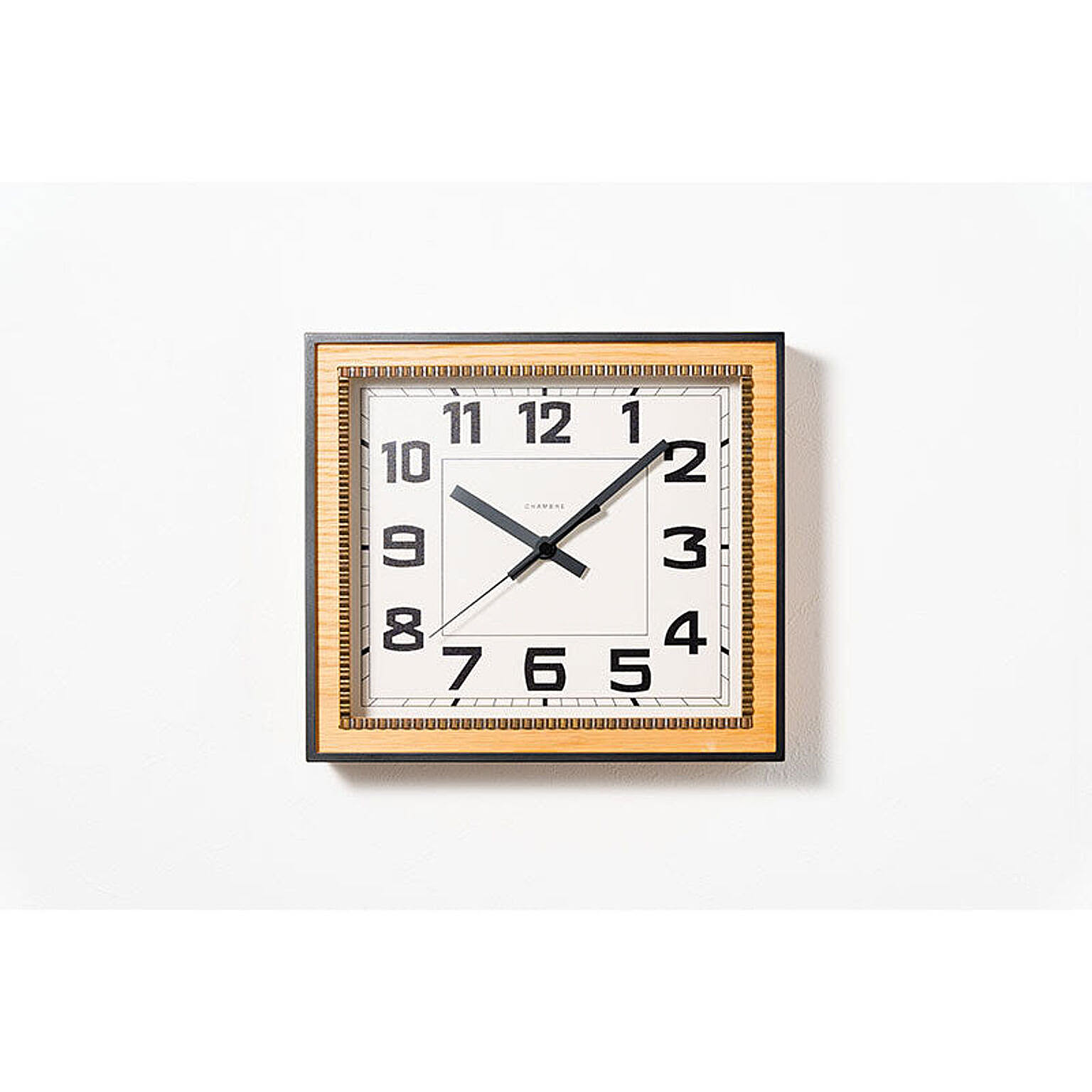 【INTERZERO/インターゼロ】CHAMBRE BRASS RECTANGLE CLOCK シャンブル　ブラスレクタングルクロック