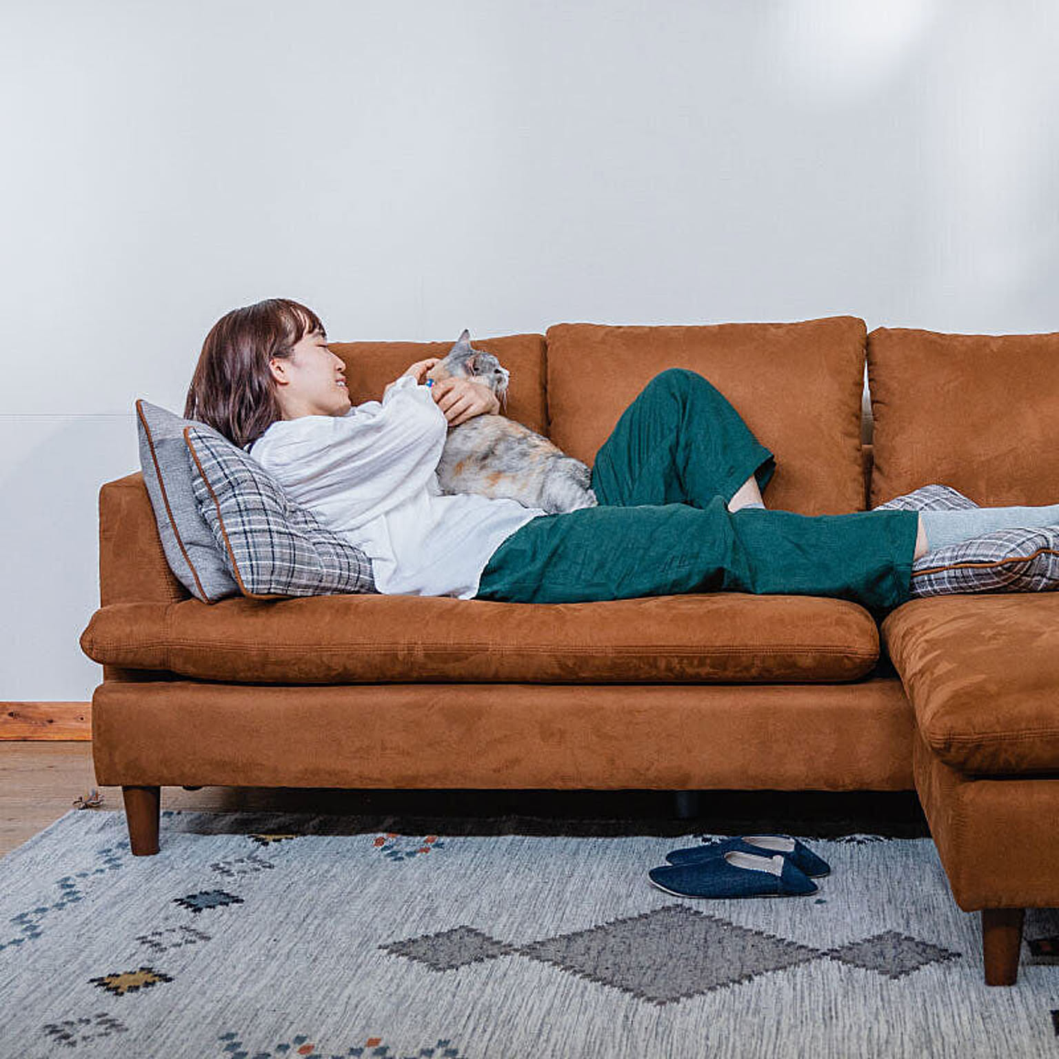 アナベルカウチソファ&テーブル&ラグ(関家具)