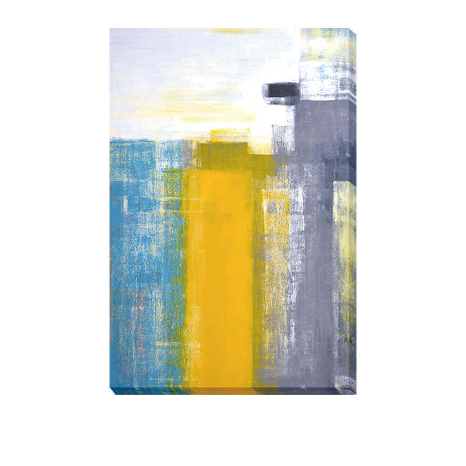 Art Panel Teal and Yellow Abstract Art Painting アートパネル m13010
