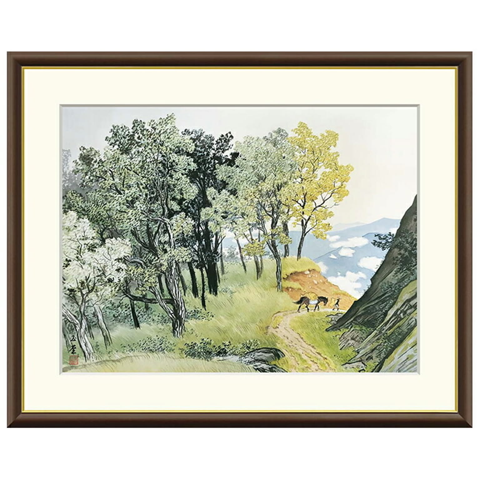 額絵 山雨一過 川合玉堂 52x42cm 三幸 - 通販 | 家具とインテリアの