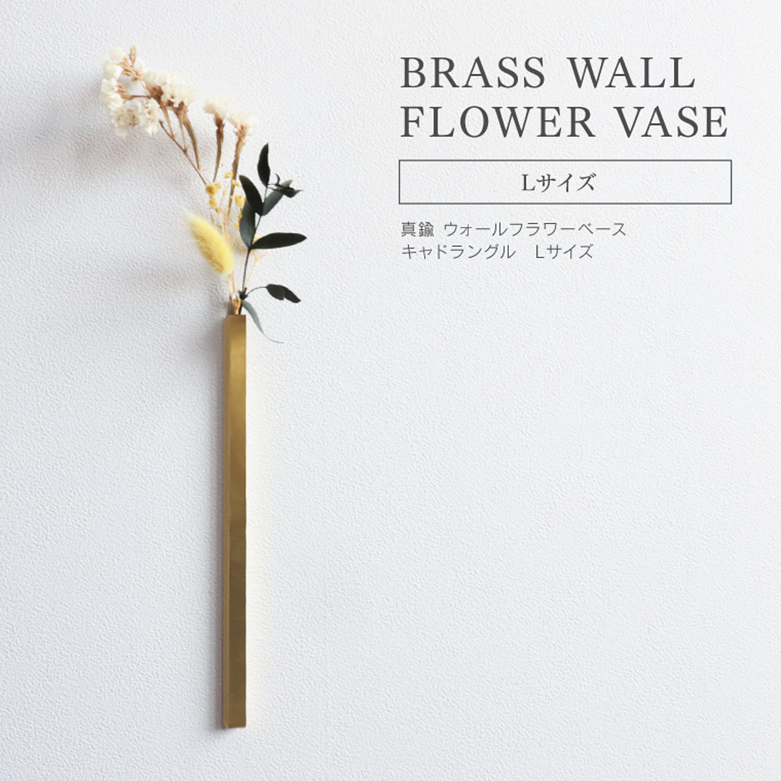 BRASS ウォールフラワーベース キャドラングル（L）