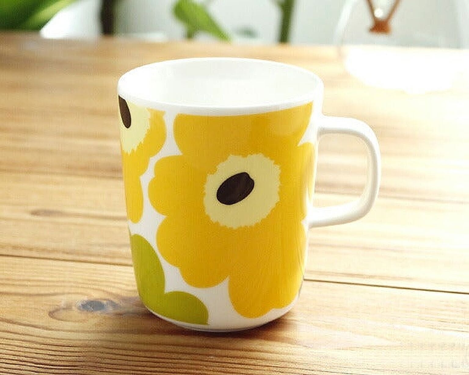 マリメッコ ウニッコ マグ 250ml ライムイエロー marimekko UNIKKO