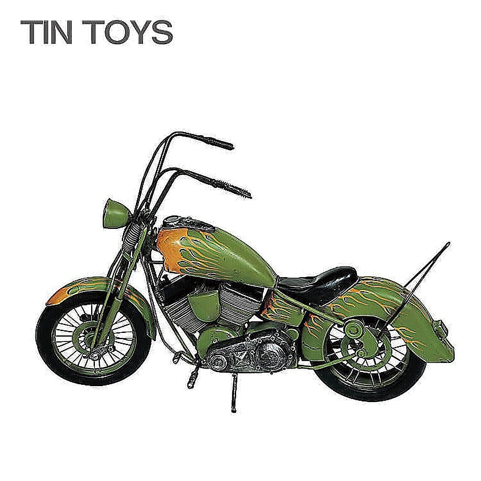 在庫少要確認 ブリキのおもちゃ オートバイ motorcycle green 置物 インスタ映え オブジェ 自動二輪車 レトロ アンティーク バイク 東洋石創 