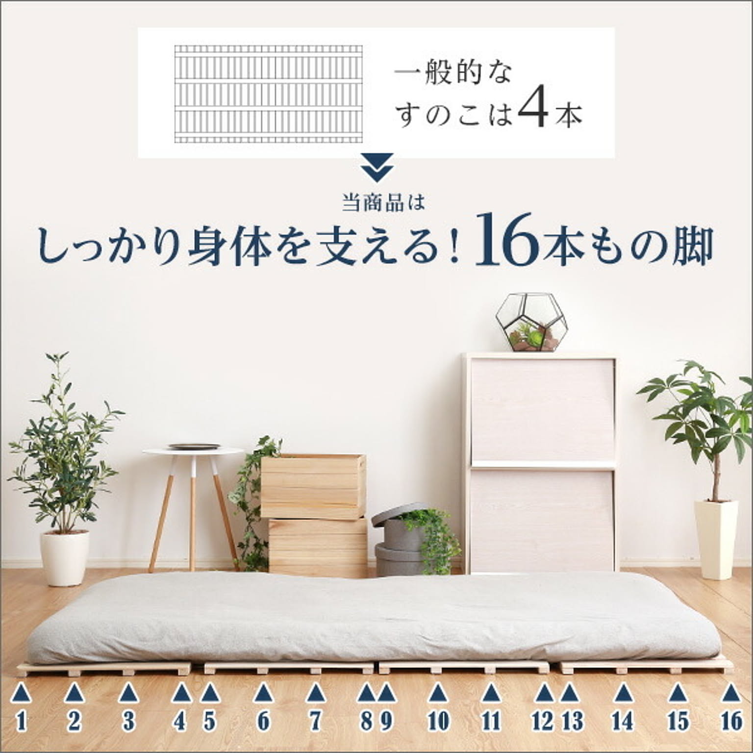 すのこベッド