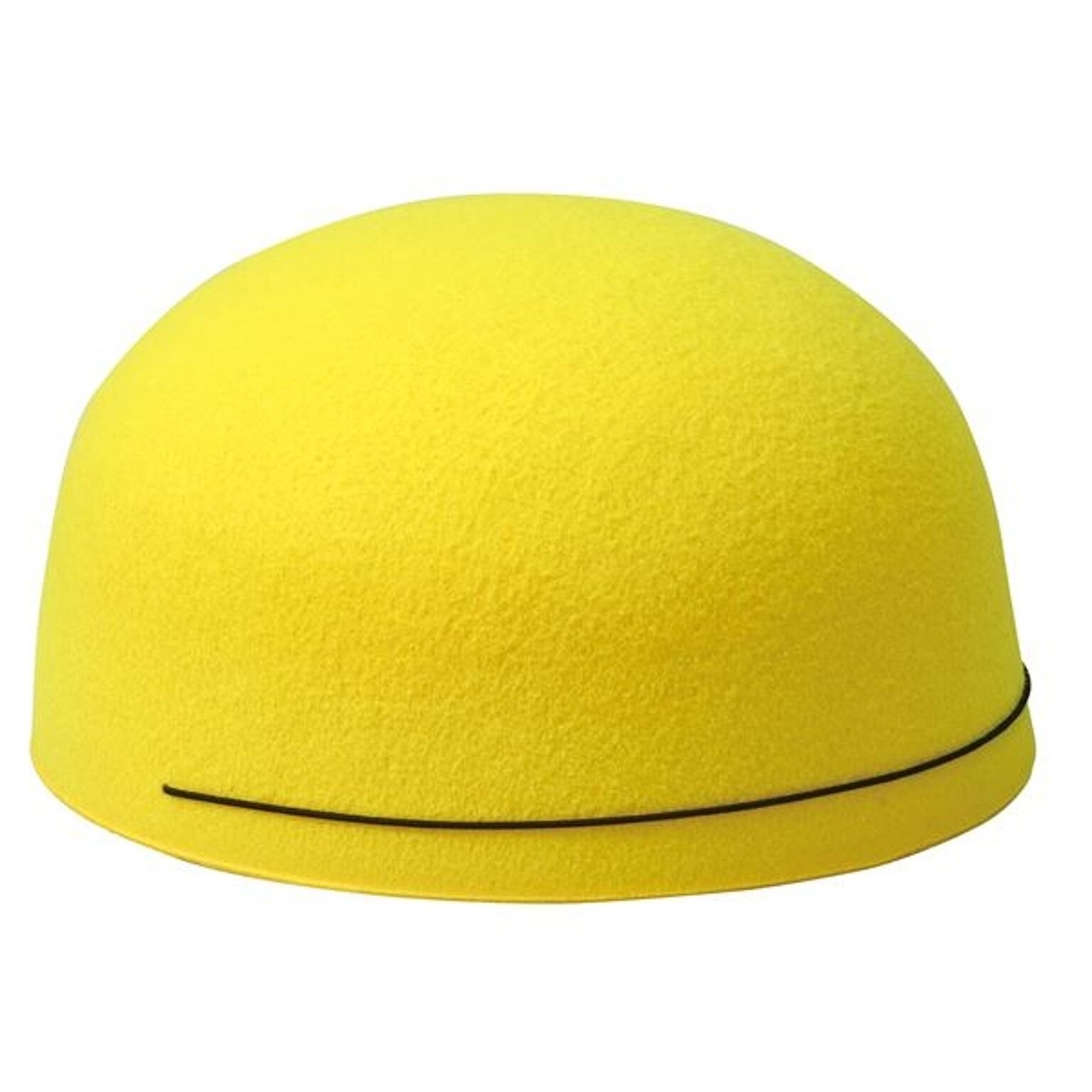 （まとめ）フェルト帽子 黄【×20セット】