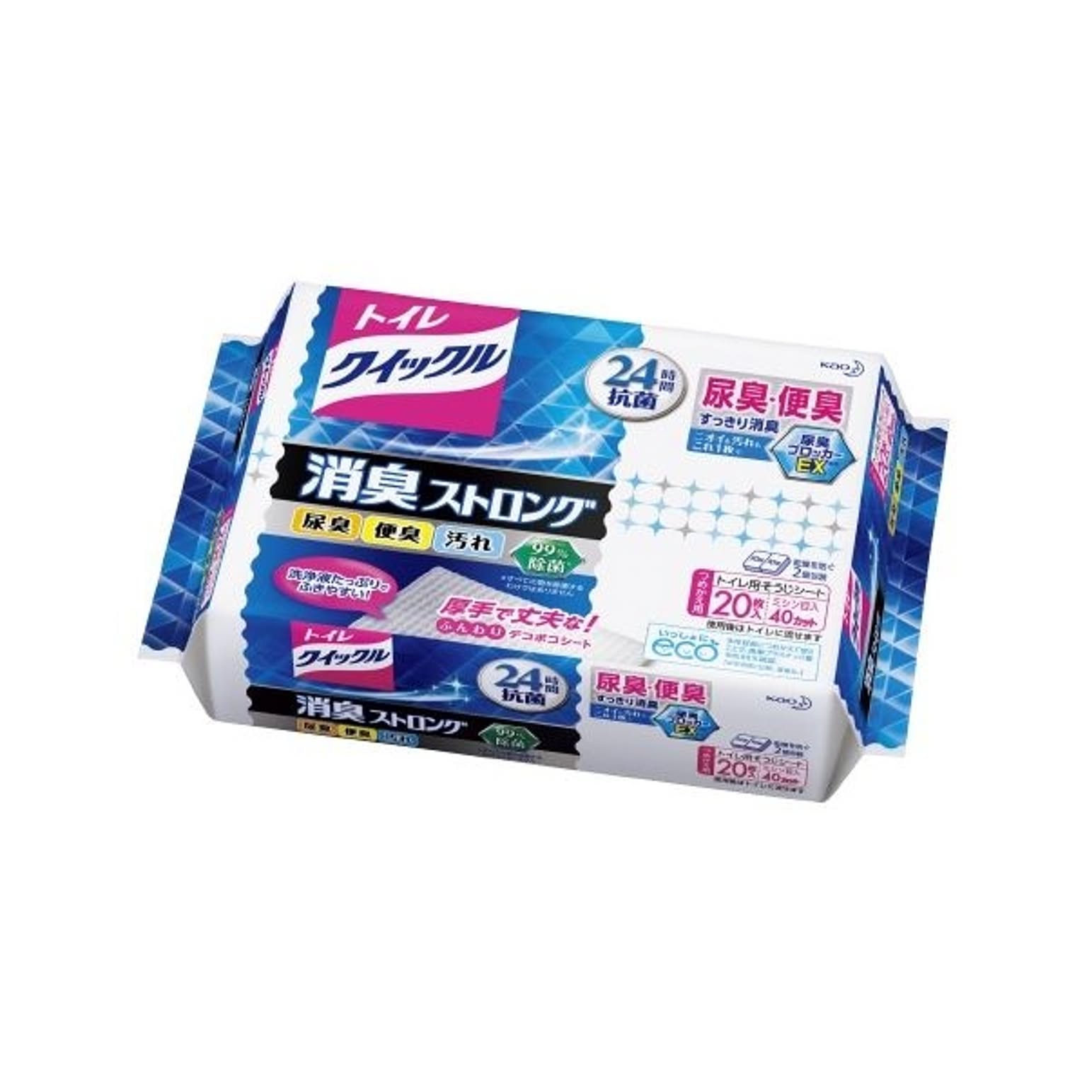 （まとめ）花王 トイレクイックル消臭ストロング詰替20枚入×30セット