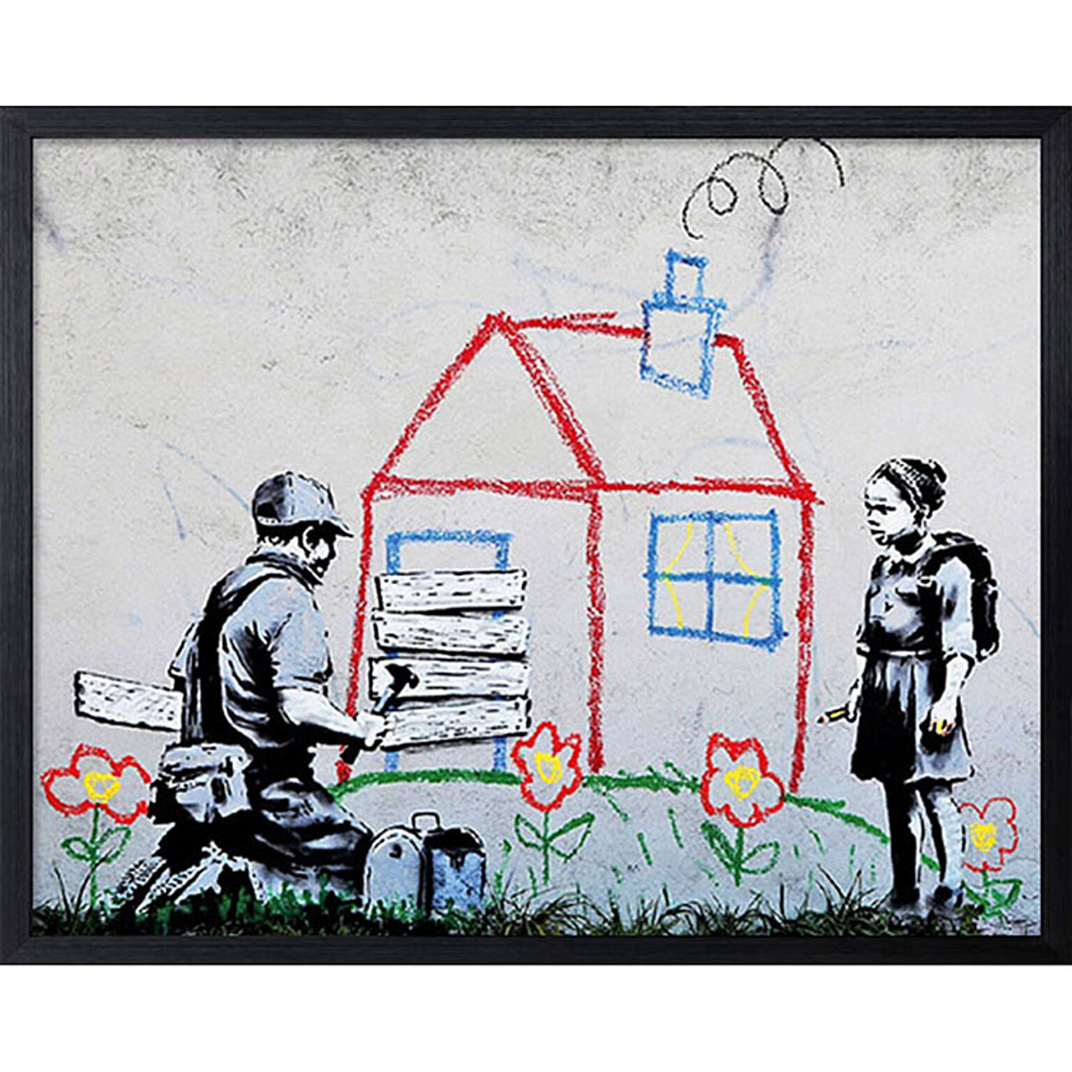 バンクシー Banksy ポスター アートパネル 絵画 インテリア アートポスター 壁掛け アートフレーム タペストリー プリントポスター デザイナー おしゃれ シンプル モダン IBA-61740