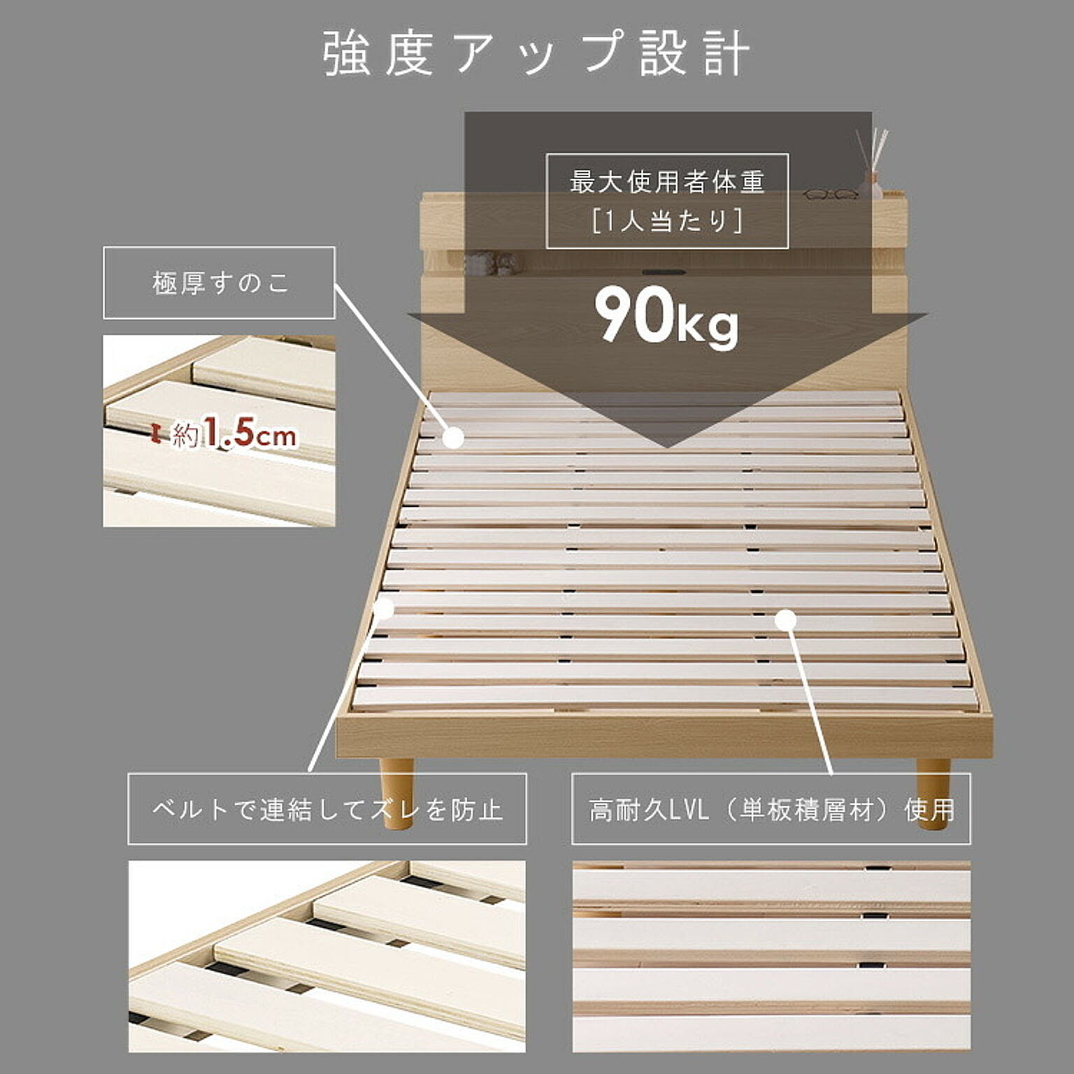 すのこベッド