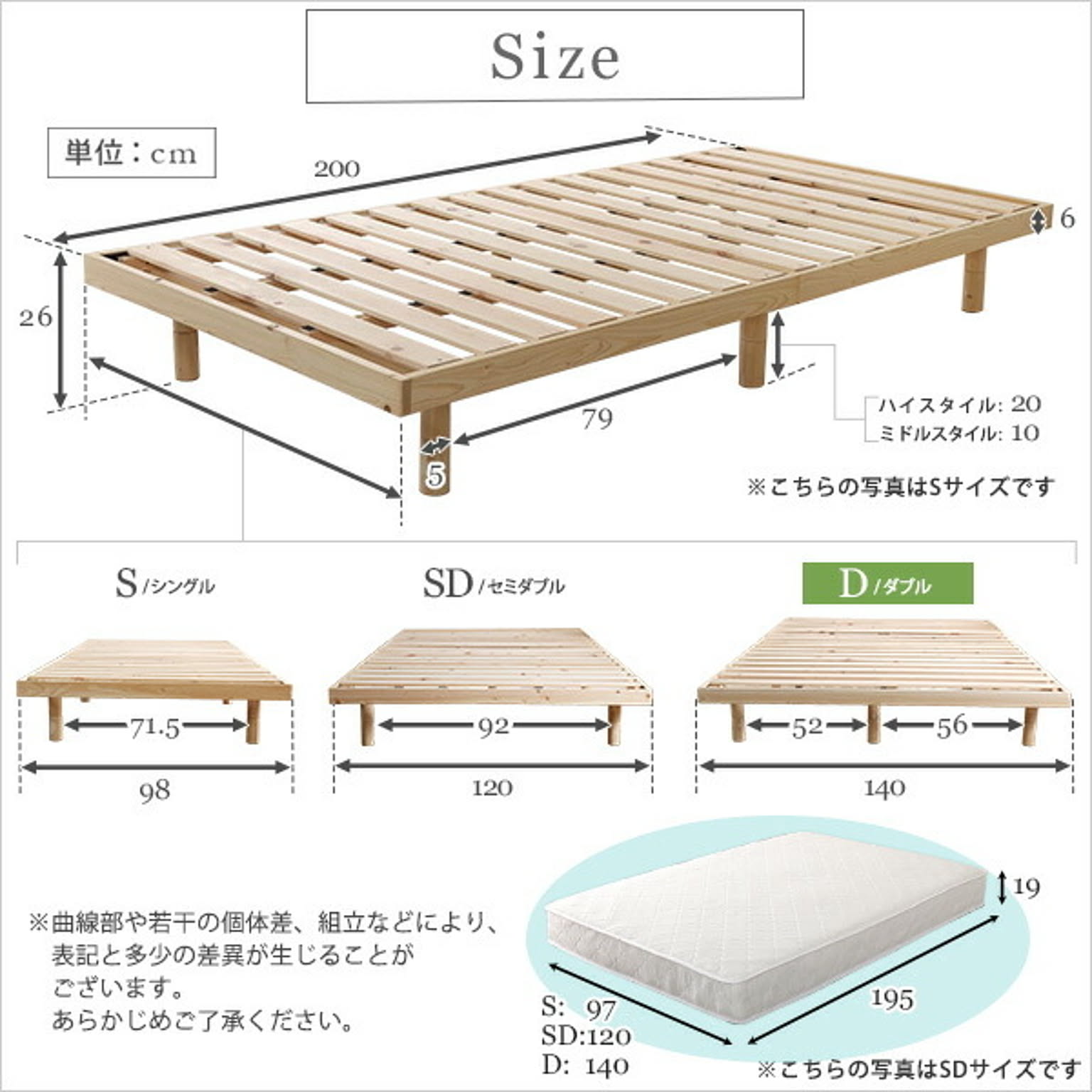 すのこベッド