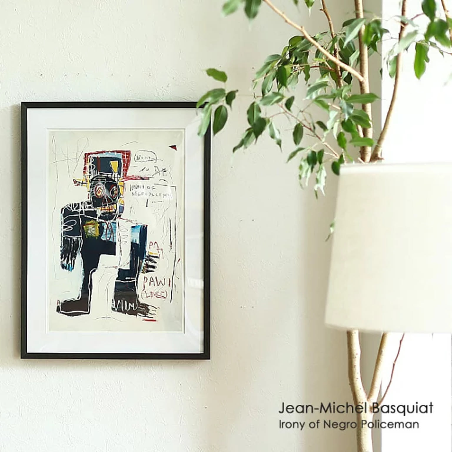 アートポスター Jean-Michel Basquiat 「Irony of Negro Policeman」