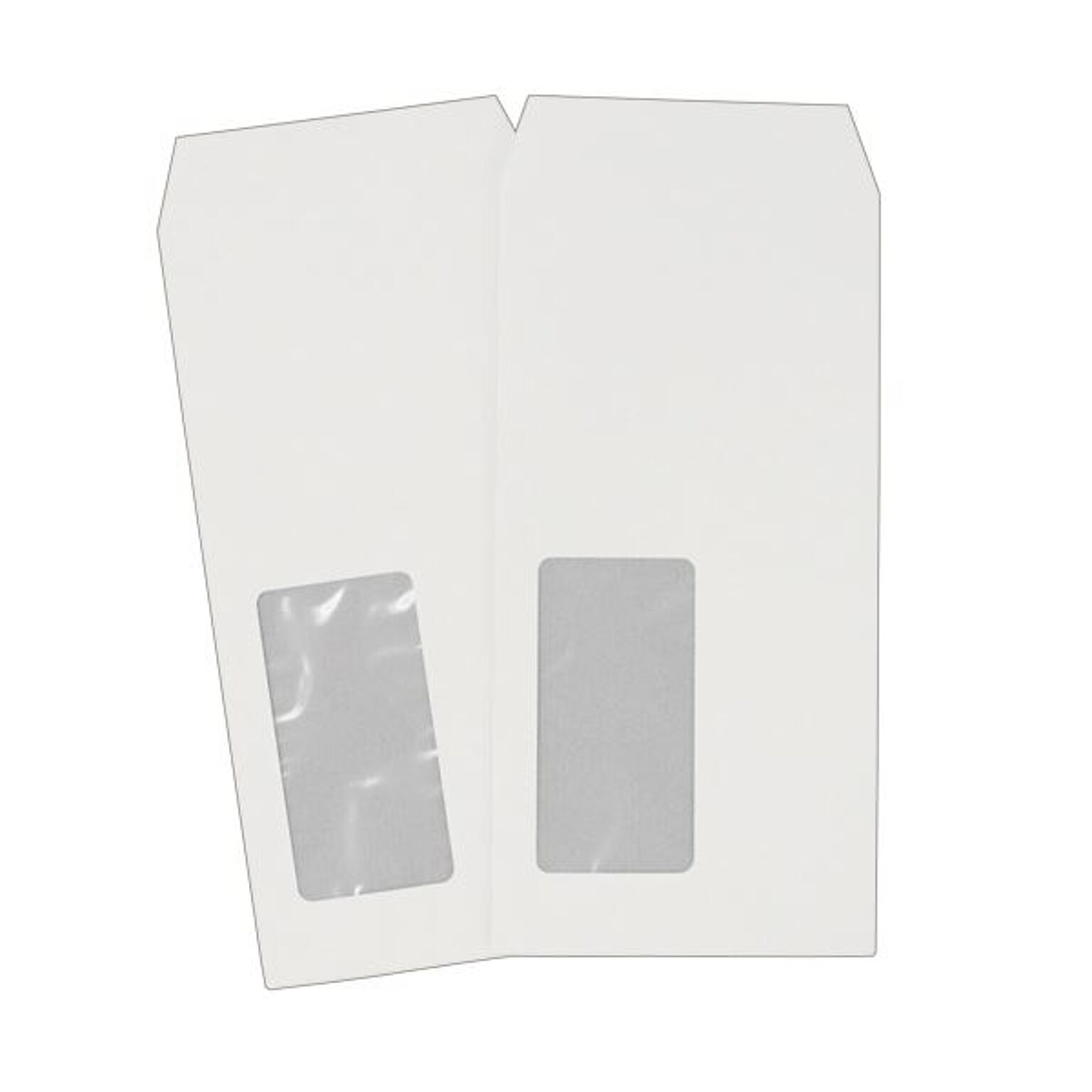 （まとめ） ハート 透けない封筒 ケント 長6 セロ窓付 80g／m2 〒枠なし XQP651 1セット（500枚：100枚×5パック） 【×2セット】