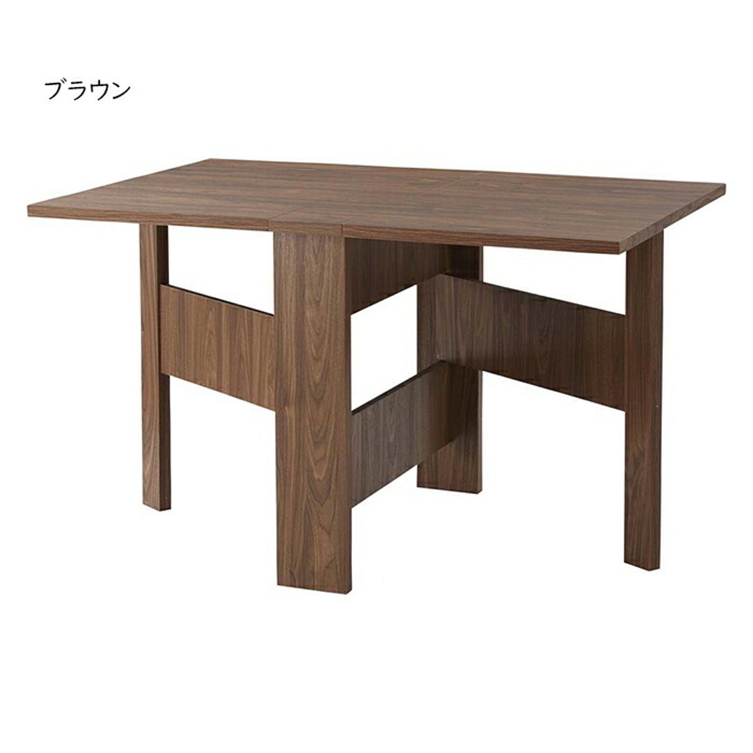 テーブル 組立式 折りたたみ式 可変式 フォールディングダイニングテーブル FIK-103 幅120x奥行80x高さ72cm 東谷