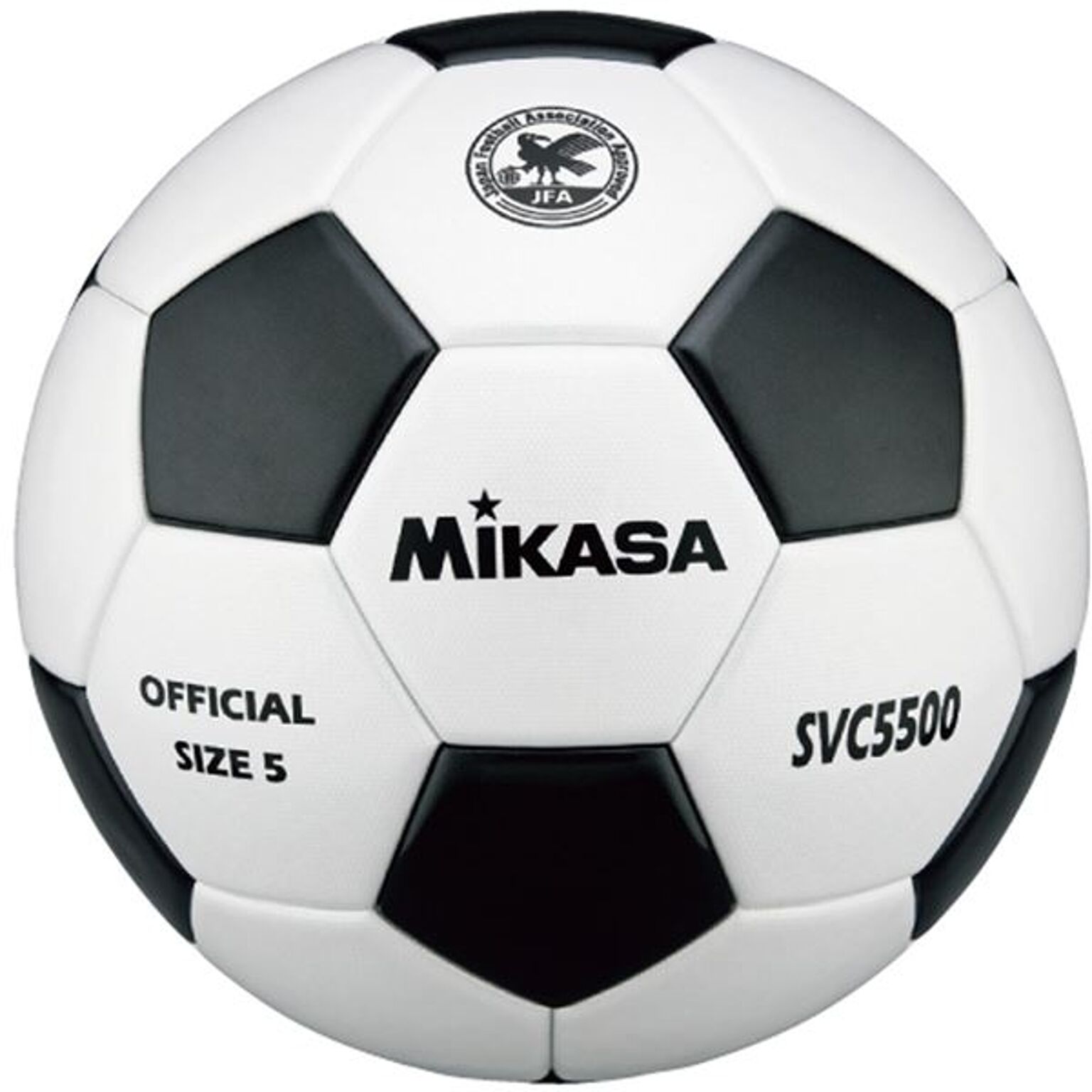 MIKASA（ミカサ）サッカーボール 検定球5号 ホワイト×ブラック SVC5500WBK