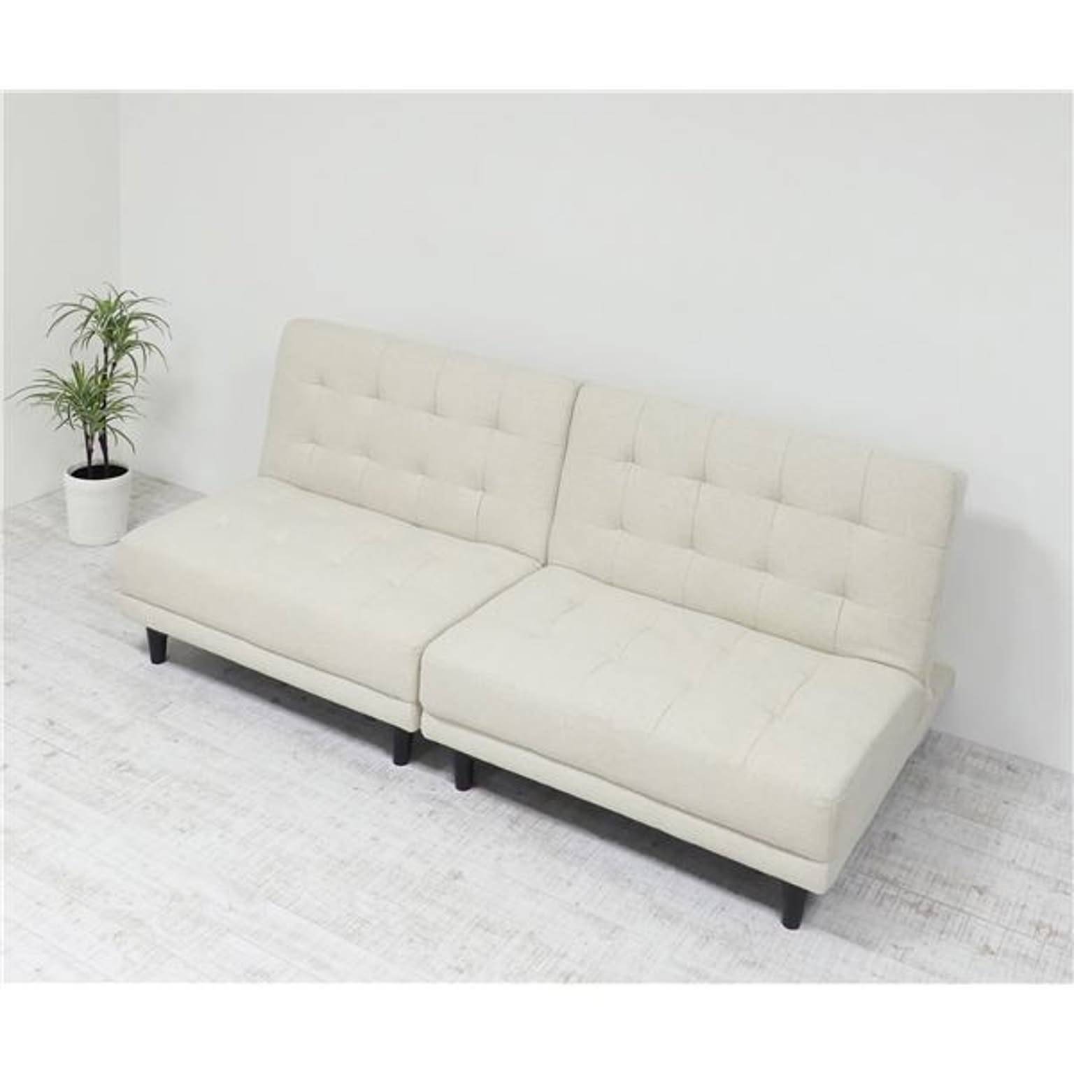 離せるソファベッド クリーム 【完成品】