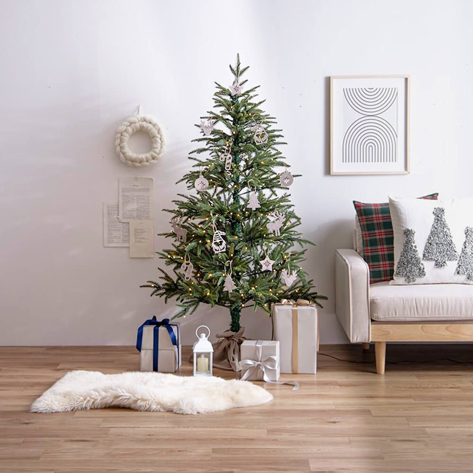 Glanz (グランツ） クリスマスツリー+オーナメント 高さ150cm m13126