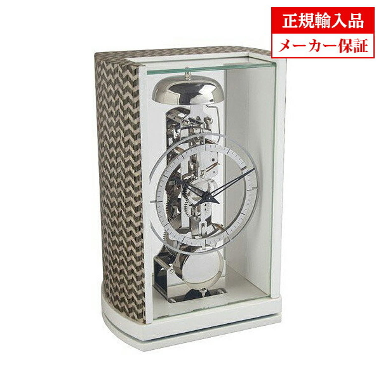 【完売】ヘルムレ HERMLE 23050-R10791 機械式 置き時計 シルバー
