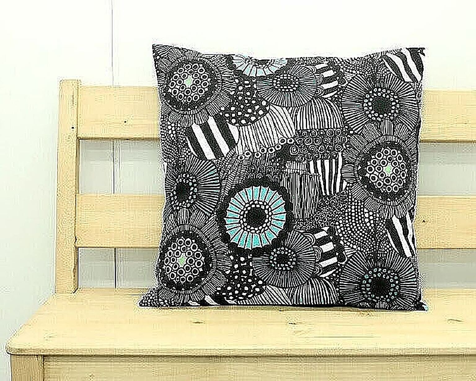 マリメッコ シイルトラプータルハ クッションカバー 50×50cm グリーン marimekko SIIRTOLAPUUTARHA