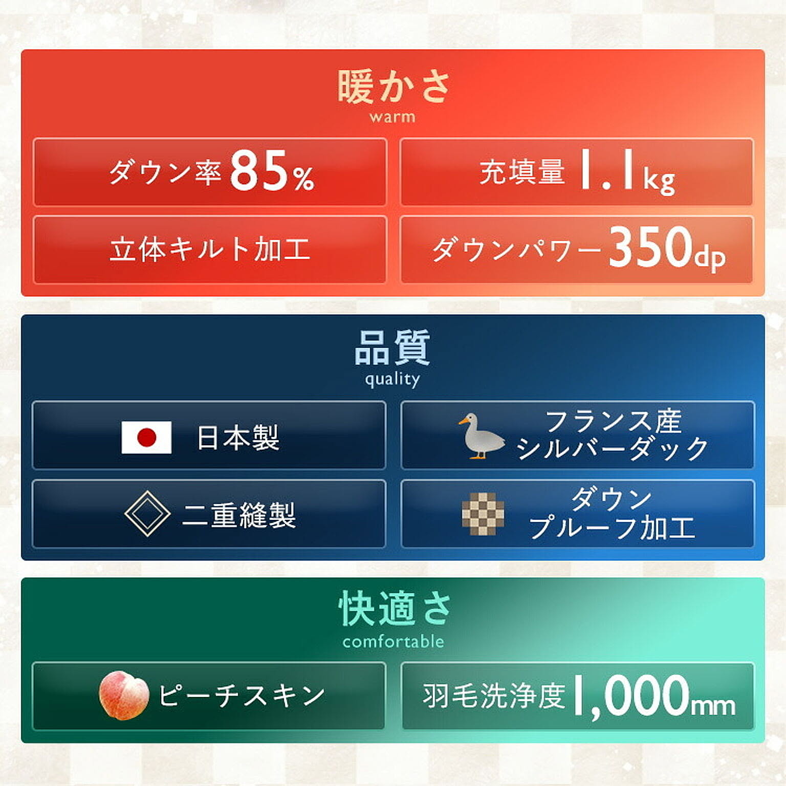 羽毛布団・羽根布団