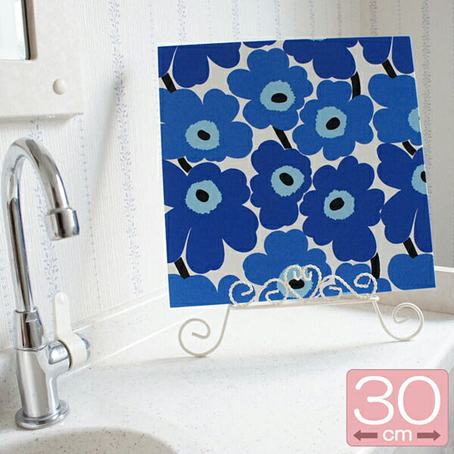ファブリックパネル マリメッコ MINI UNIKKO（ミニ ウニッコ）/BLUE 30×30cm インテリア 壁掛 壁飾