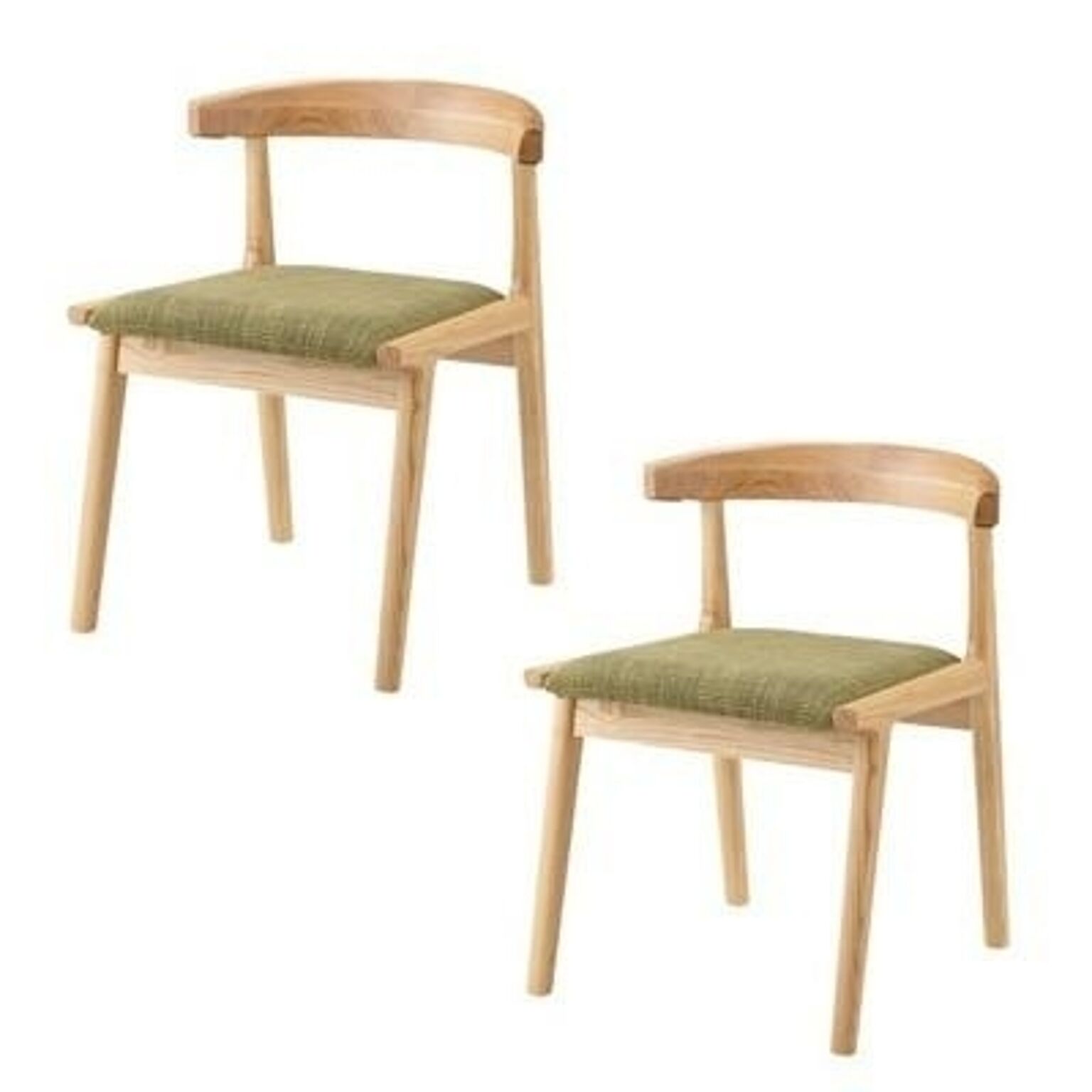 ダイニングチェア 天然木 チェア 椅子 いす 木製 北欧 2脚セット エレン