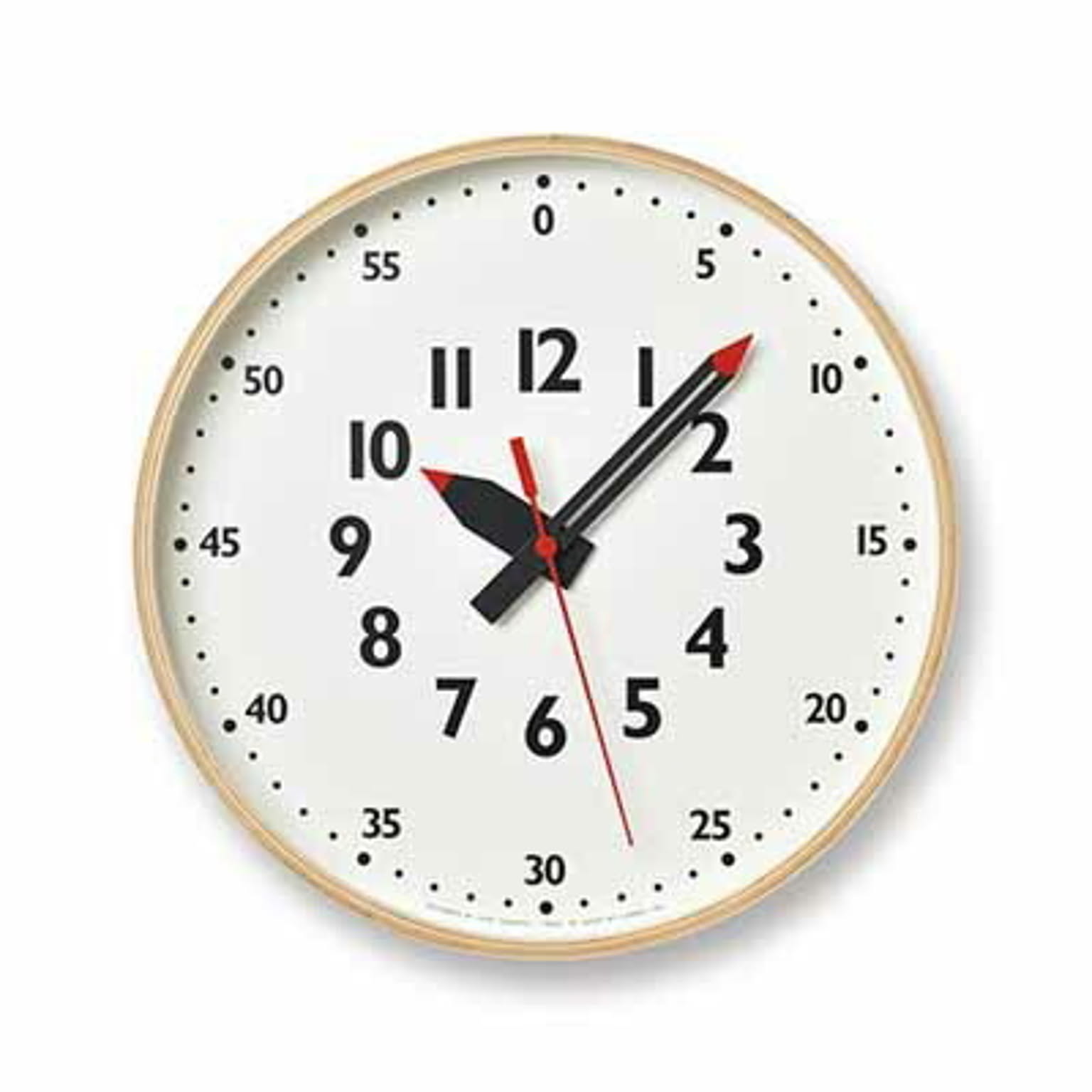 Lemnos レムノス fun pun clock M ふんぷんくろっく Mサイズ YD14-08M 知育時計 掛時計 掛け時計 ウォールクロック 壁掛け時計