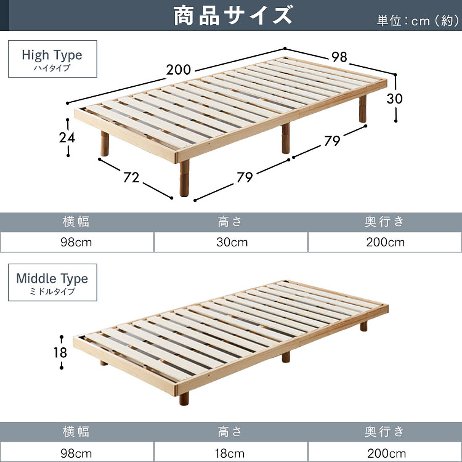 すのこベッド