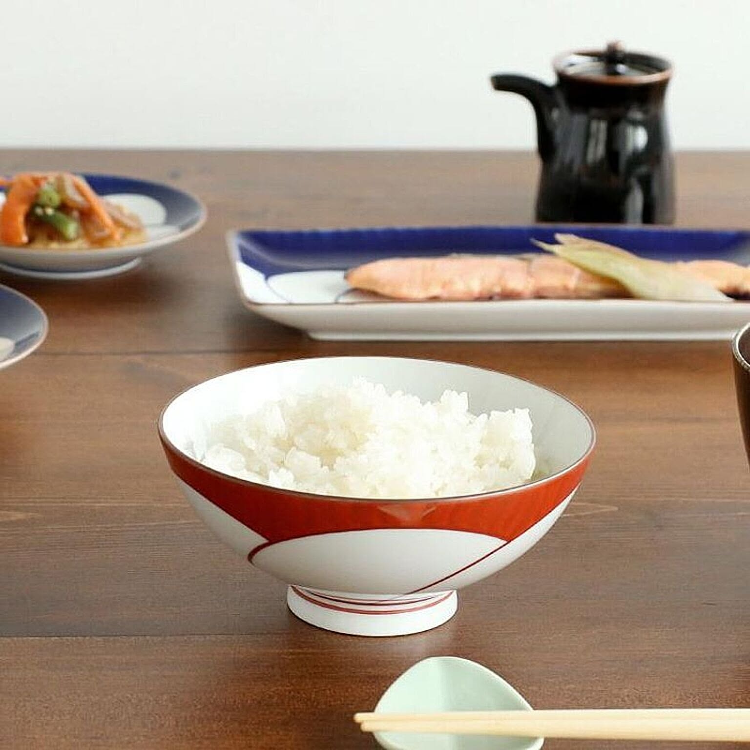 白山陶器 ねじり梅 4寸飯碗 赤 - 通販 | 家具とインテリアの通販