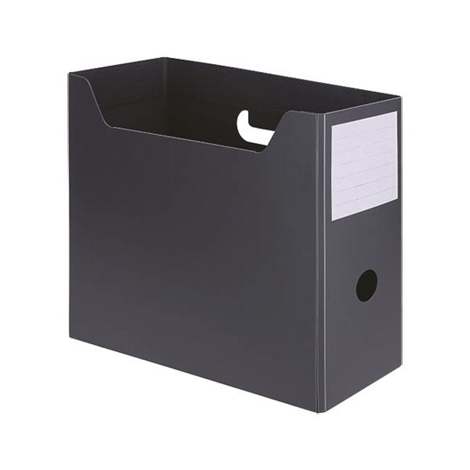 （まとめ）TANOSEE PP製ボックスファイル（組み立て式）A4ヨコ グレー 1セット（10個）【×2セット】