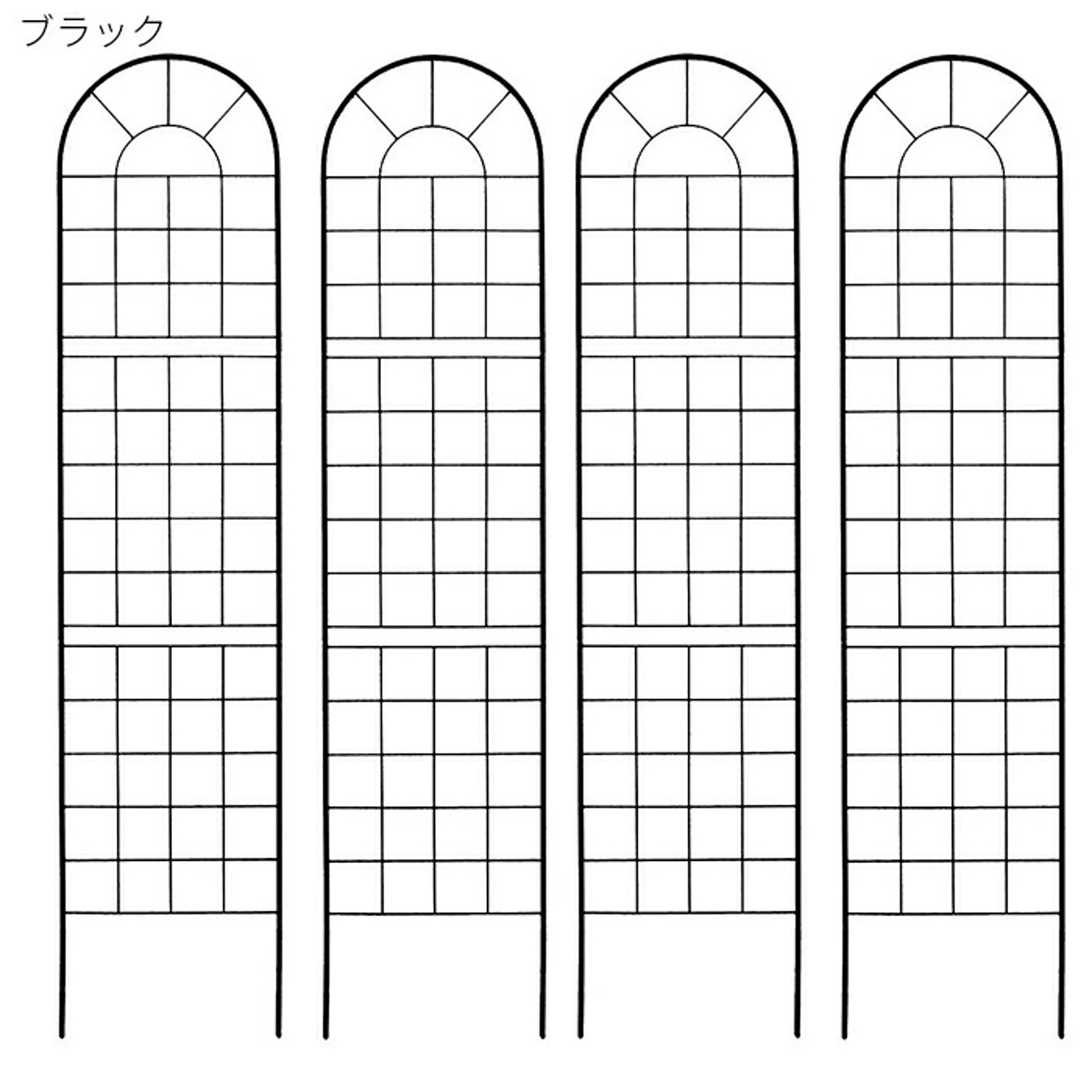 フェンス 組立式 4枚組 クラシックフェンス 220 ハイタイプ YB016H-4P 幅500x奥行13x高さ2200mm 住まいスタイル