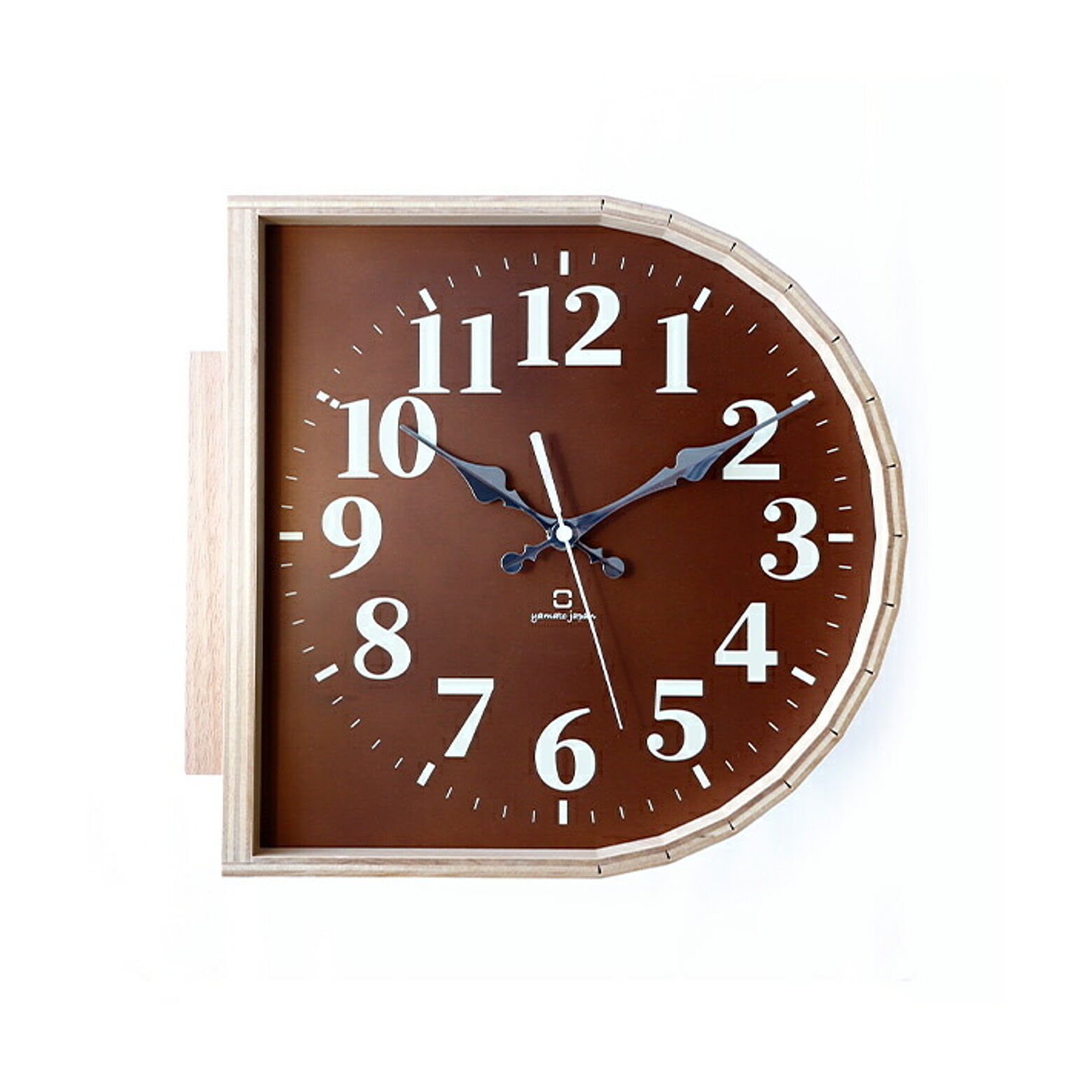 時計 両面時計 掛け時計 北欧 日本製 木製 ダブルフェイスクロック ブラウン アナログ 店舗 職人の手作り ヤマト工芸